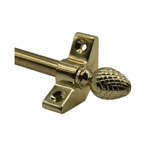 Set of 15 | Pine Finial - Polished Brass | Stair Carpet Rods | Suitable for Upto 70cm – Stair Runner